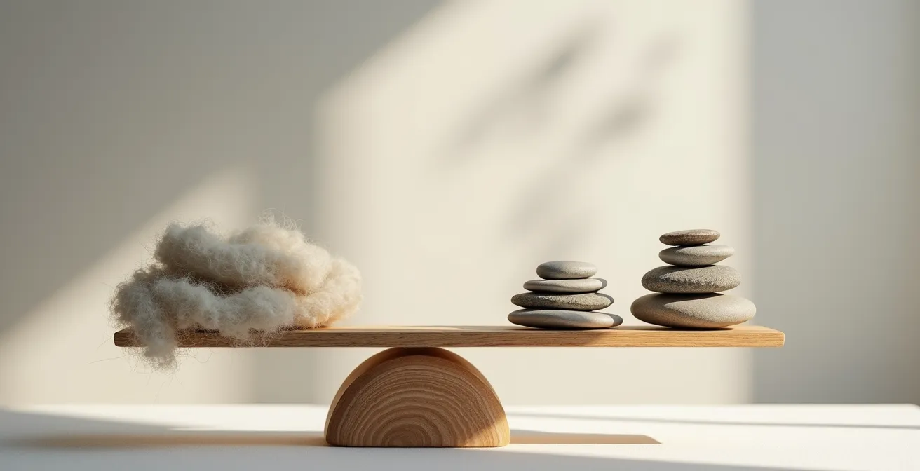 Comparaison côte à côte de la qualité de maille entre différents pulls